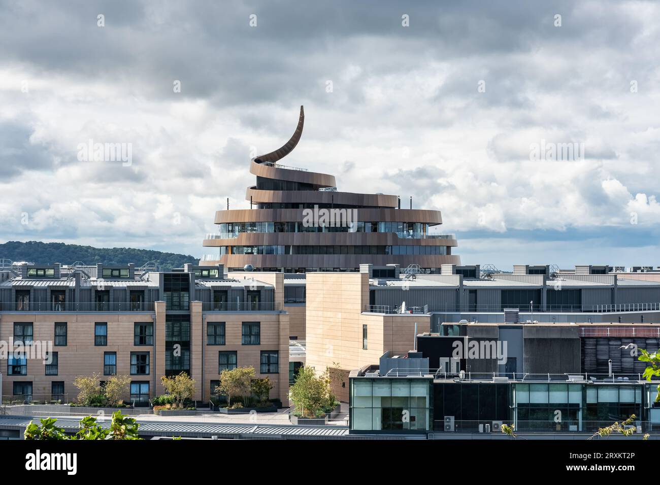 Moderne Gebäude in der historischen Stadt Edinburgh, Großbritannien. Stockfoto