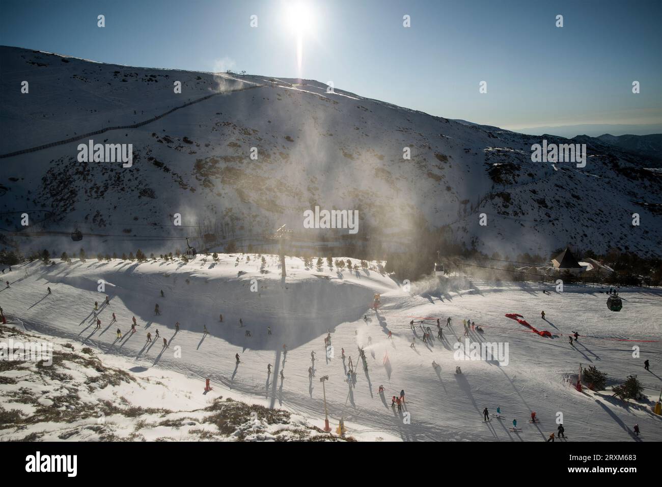 Skigebiet in Spanien Stockfoto