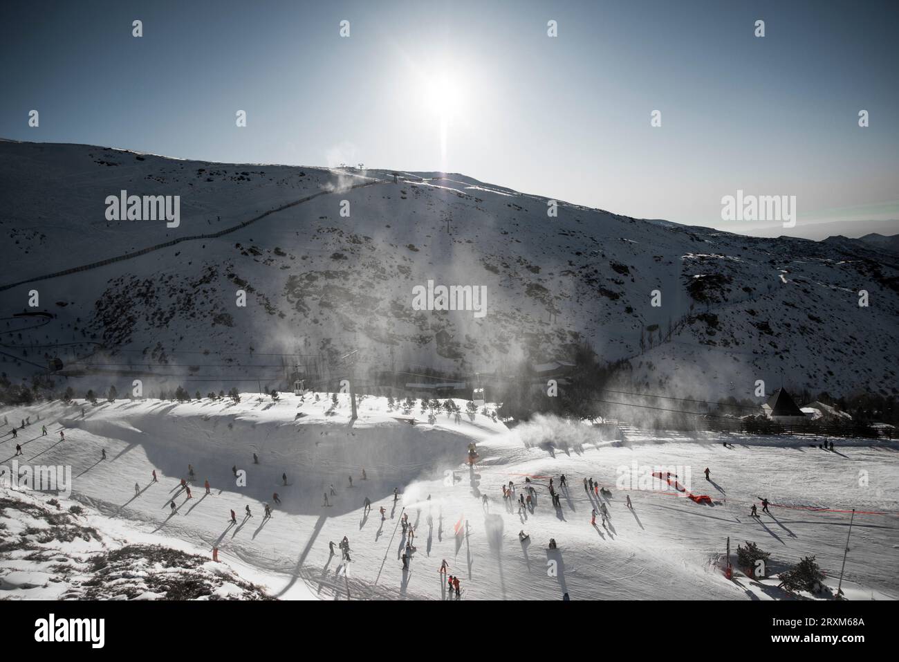 Skigebiet in Spanien Stockfoto