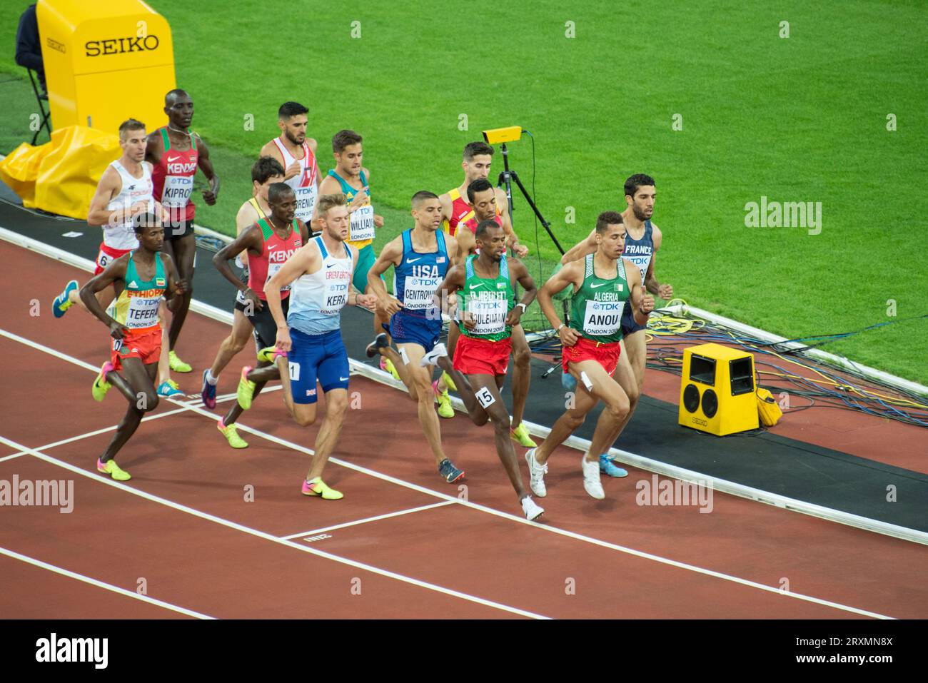 Männer 1500 Meter bei der Londoner Leichtathletik-Weltmeisterschaft 2017 Stockfoto