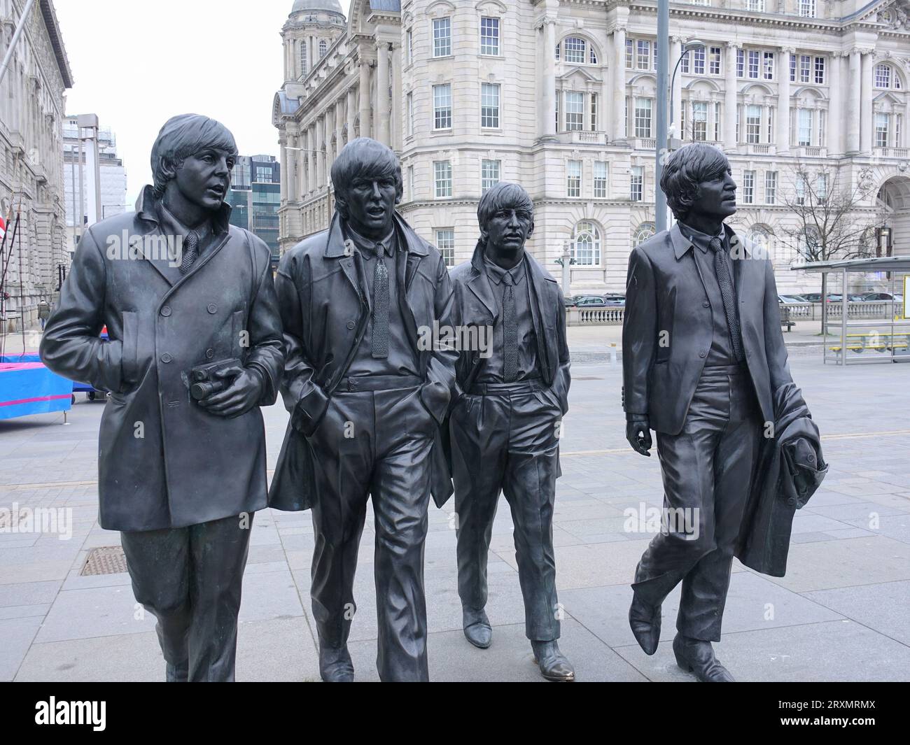 Die Bronzestatuen Der Beatles Stockfoto