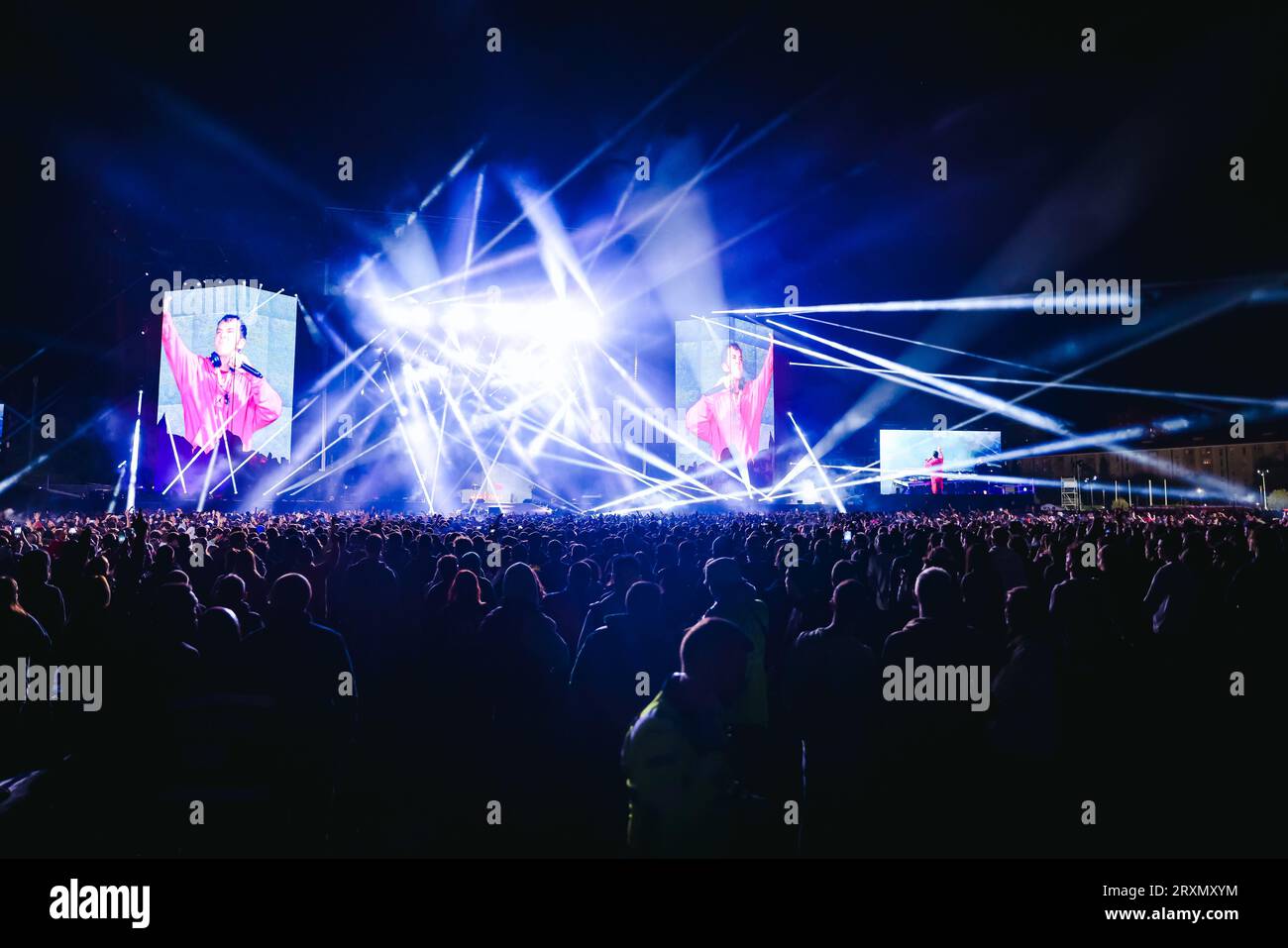 Mailand, Italien. September 2023. Salmo tritt live beim Marrageddon Festival im Ippodromo SNAI La Maura am 23. September 2023 in Mailand auf (Foto: Alessandro Bremec/NurPhoto) Credit: NurPhoto SRL/Alamy Live News Stockfoto