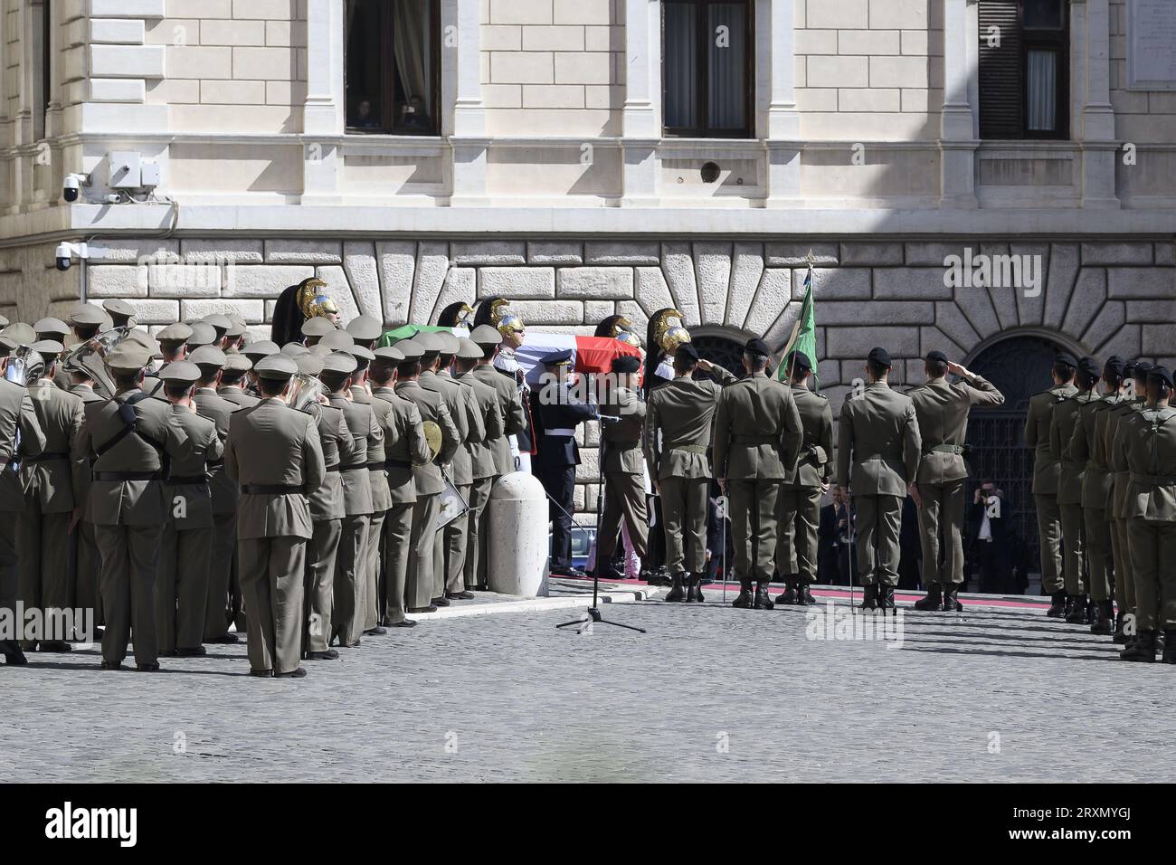 Rom, Italien. September 2023 26. Während der Beerdigung des ehemaligen italienischen Präsidenten Giorgio Napolitano im Palazzo Montecitorio am 26. September 2023, Rom, Italien, Credit: Independent Photo Agency/Alamy Live News Stockfoto