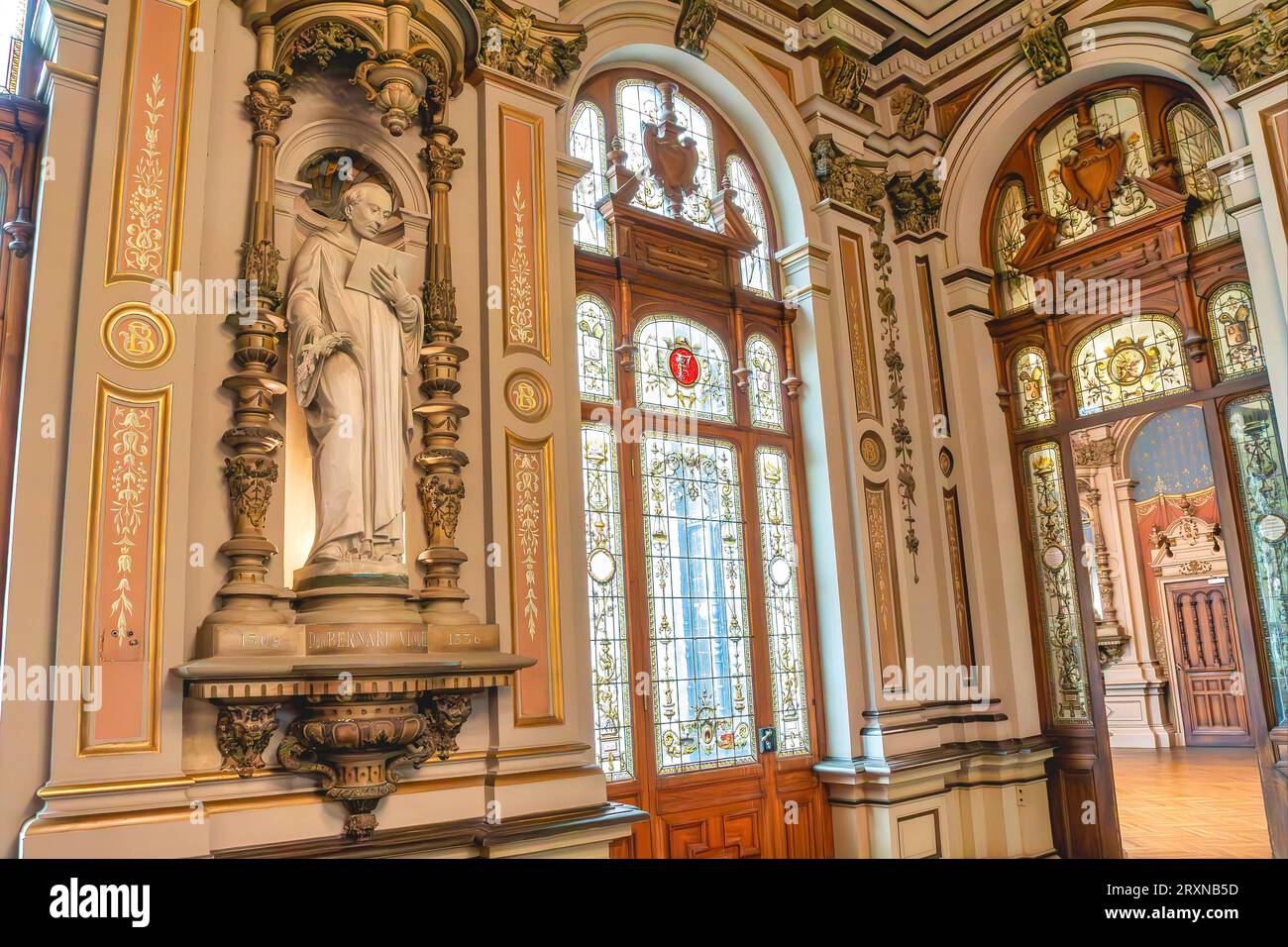 Palais Benediktinerinnenraum in der Normandie, Frankreich Stockfoto