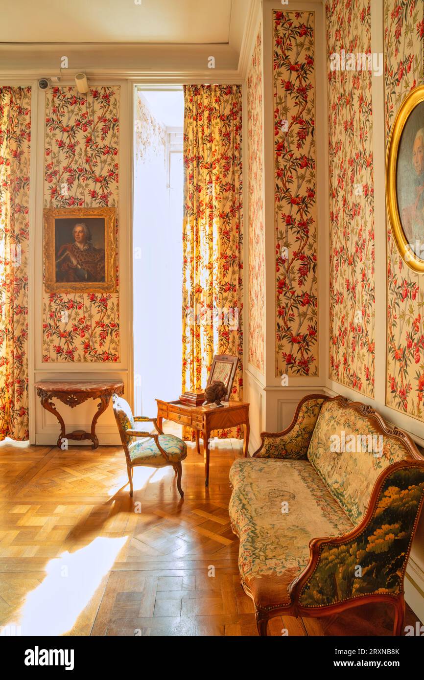 Das Laurel-Zimmer im Château de Chambord, Loire-Tal, Frankreich Stockfoto