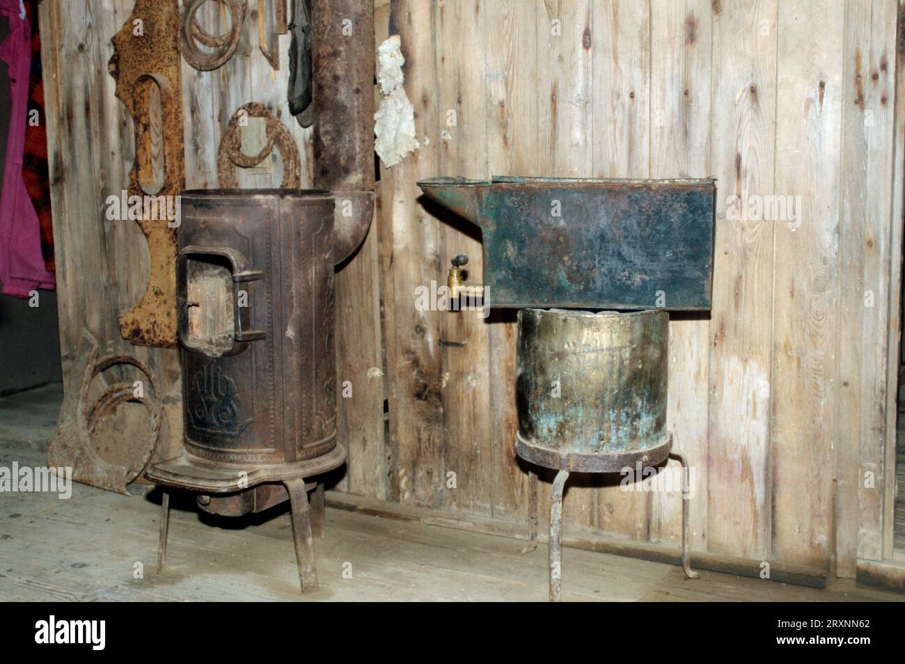 Herd in Nordenskjold Hut, Snow Hill Island, Weddell Sea, Antarktis Stockfoto