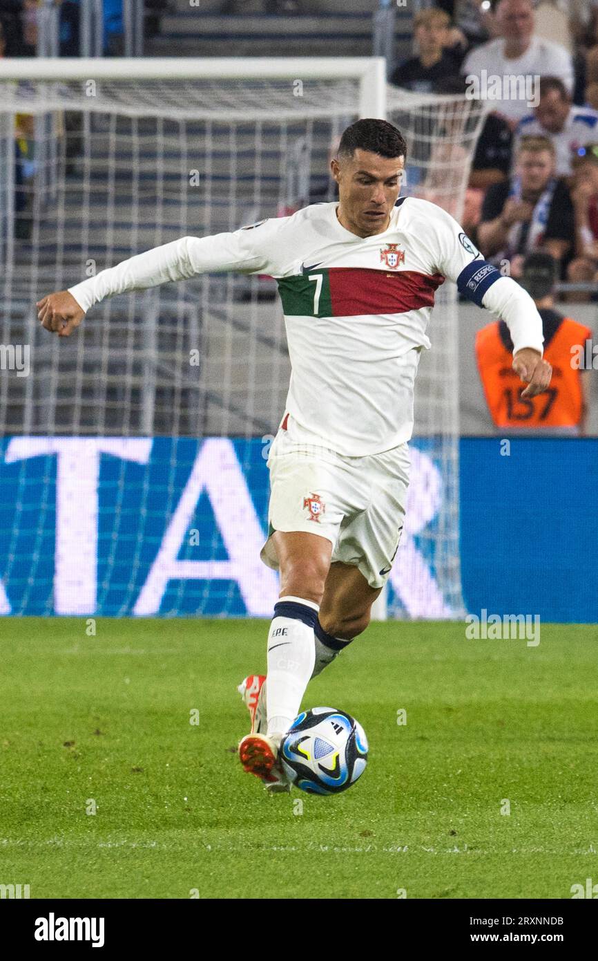 Cristiano RONALDO Portugal auf dem Ball Stockfoto