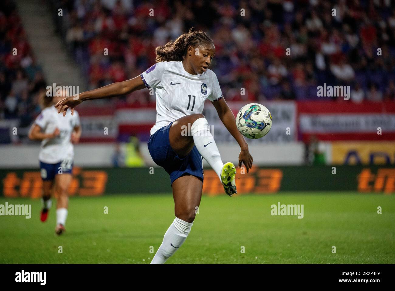 Wien, Österreich. 26. September 2023. Österreich - Frankreich FIFA Women’s Nation League 2023/24 Fußballspiel, erste Hälfte ©Andreas Stroh / Alamy Live News Stockfoto