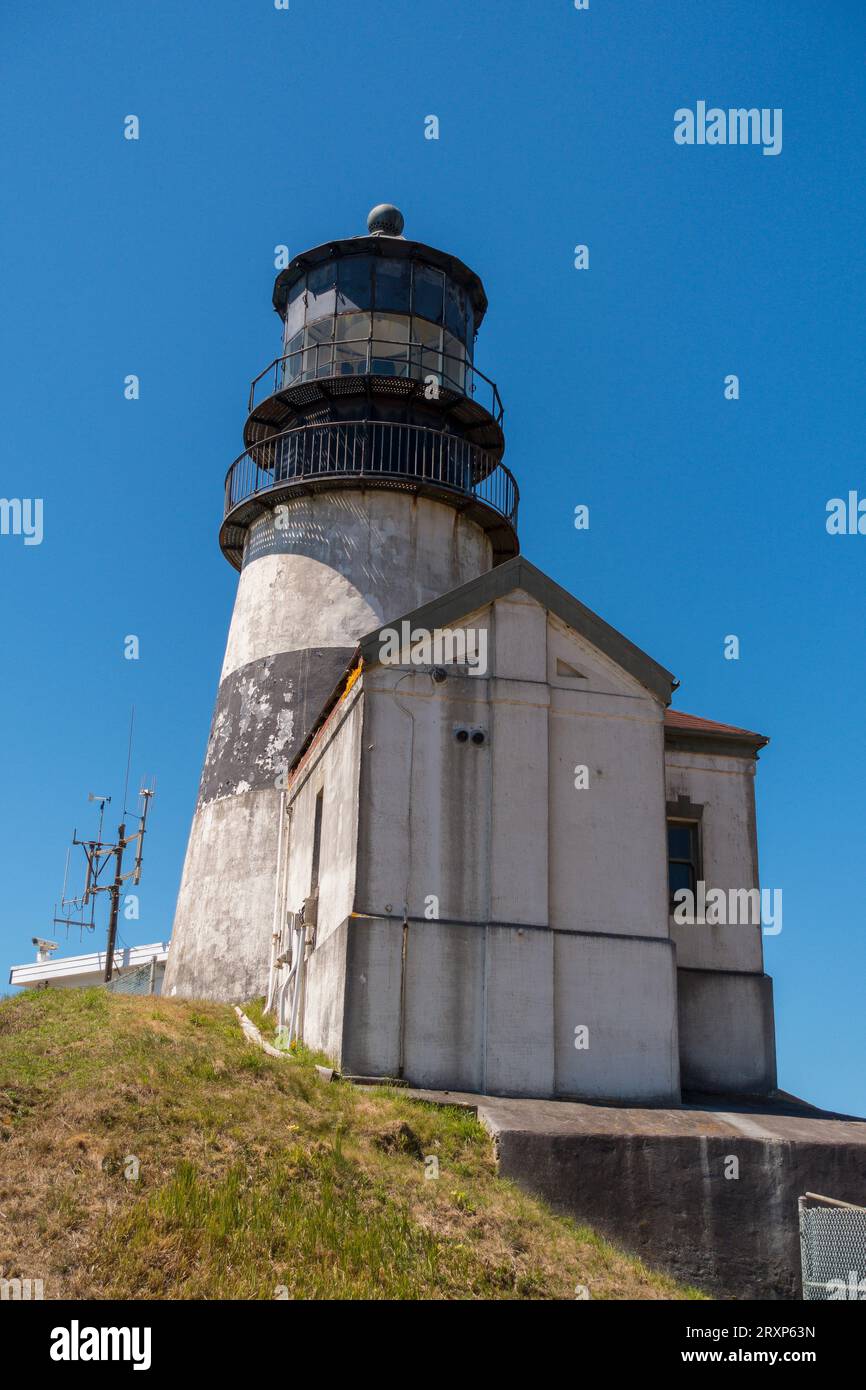 ILLWACO, WASHINGTON, USA - Lighthouse Cape Disappointment State Park. Stockfoto
