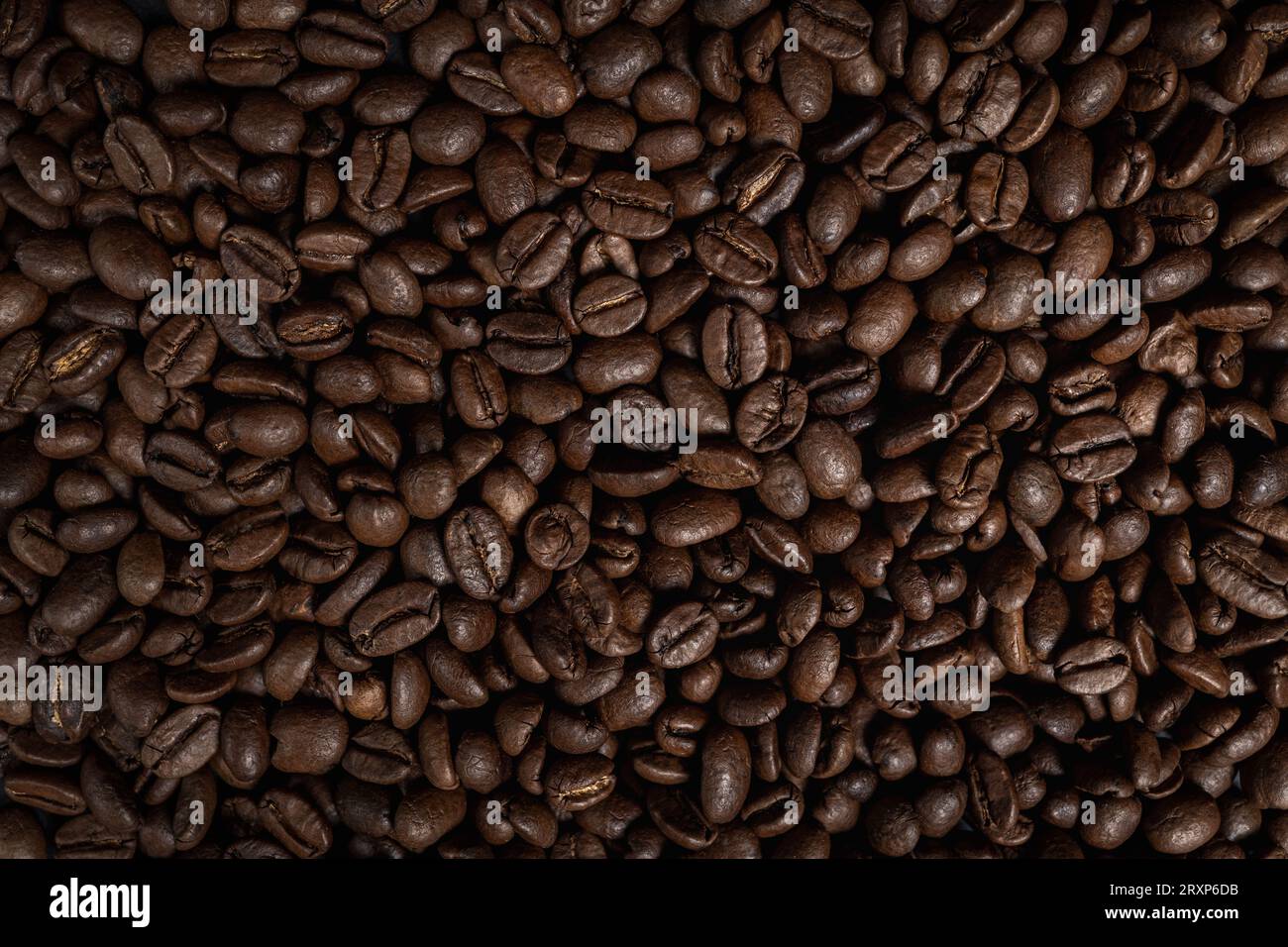 Textur der gerösteten Kaffeebohnen, als Hintergrund zu verwenden. Stockfoto