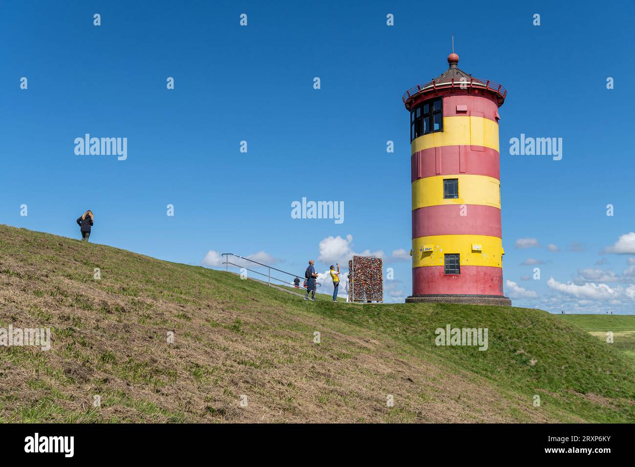 Pilsum Leuchtturm in Ostfriesland, Deutschland Stockfoto
