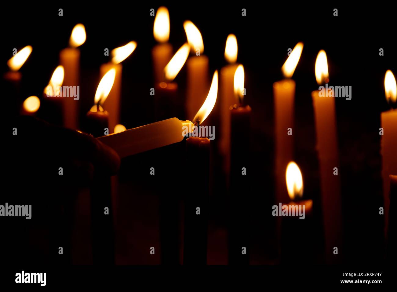 Dia de las velitas Colombia, 7 de diciembre Virgen Maria Stockfoto