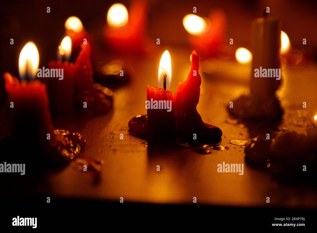Dia de las velitas Colombia, 7 de diciembre Virgen Maria Stockfoto