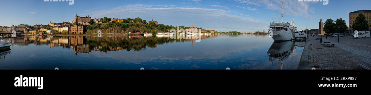 Riddarfjarden at Dawn, Stockholm, Stockholm County, Schweden Stockfoto