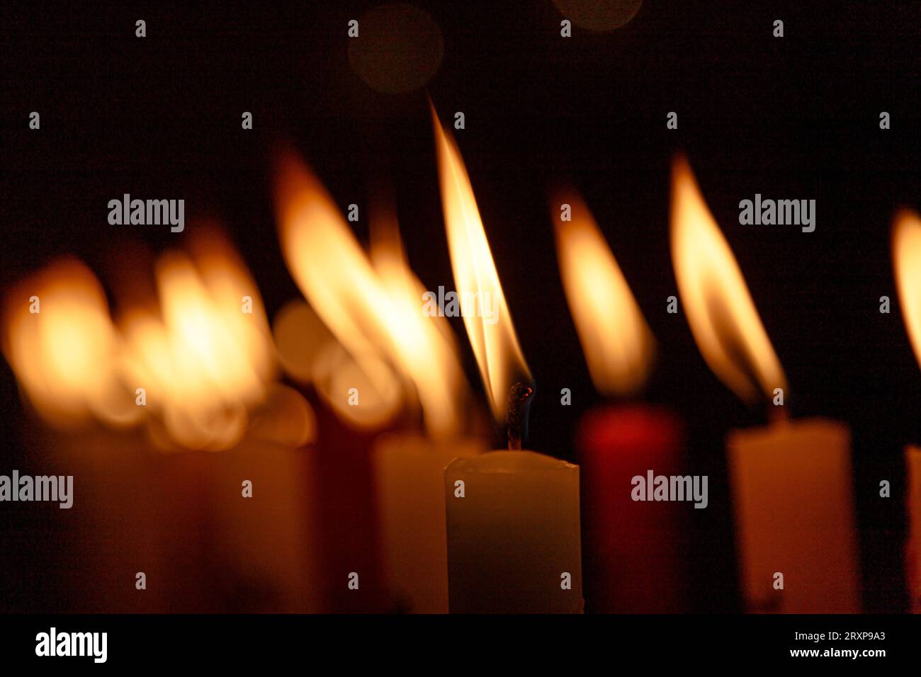 Dia de las velitas Colombia, 7 de diciembre Virgen Maria Stockfoto