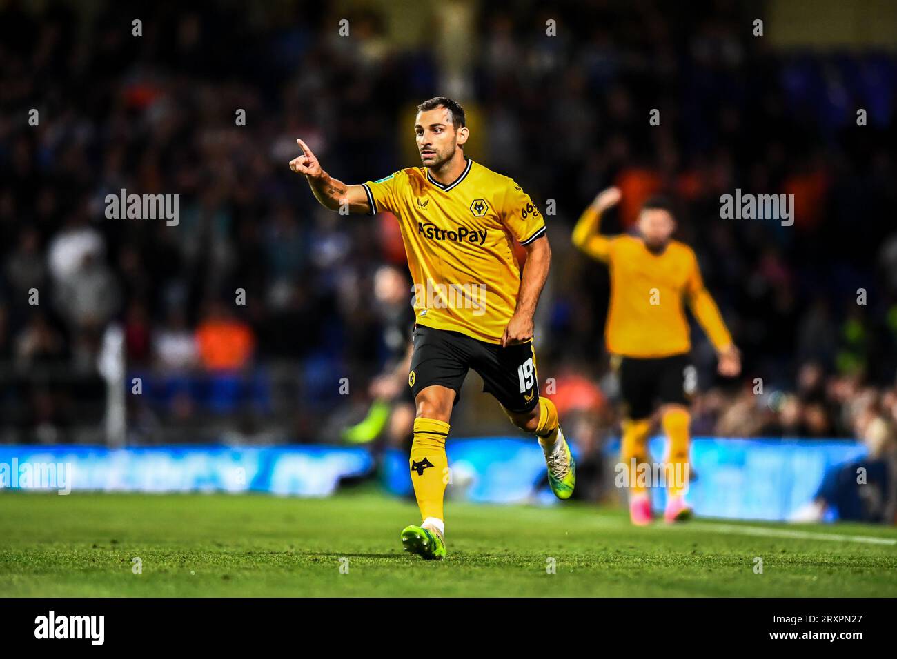 Jonny (19 Wolverhampton) zeigt während des Carabao Cup-Spiels in der dritten Runde zwischen Ipswich Town und den Wolverhampton Wanderers in der Portman Road, Ipswich am Dienstag, den 26. September 2023. (Foto: Kevin Hodgson | MI News) Credit: MI News & Sport /Alamy Live News Stockfoto