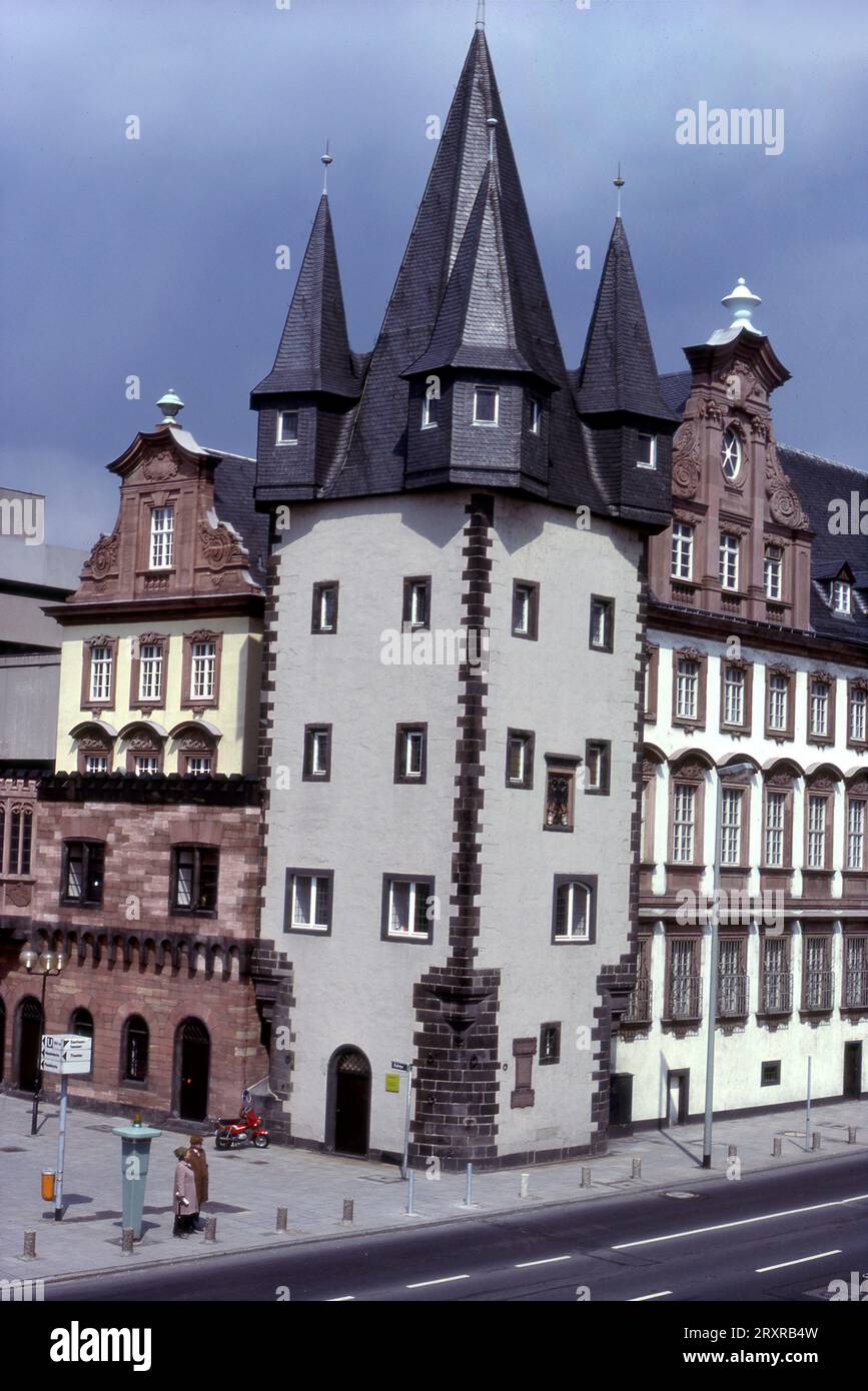 Historische Architektur im Stadtbild Frankfurts Stockfoto