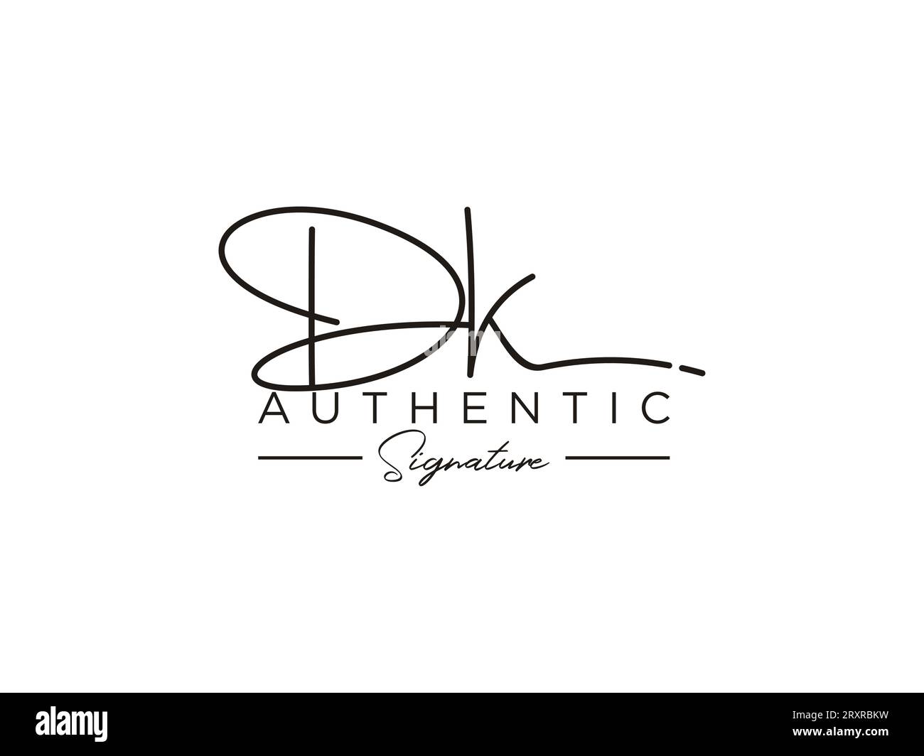 DK Signature Logo Template Vector. Stock Vektor