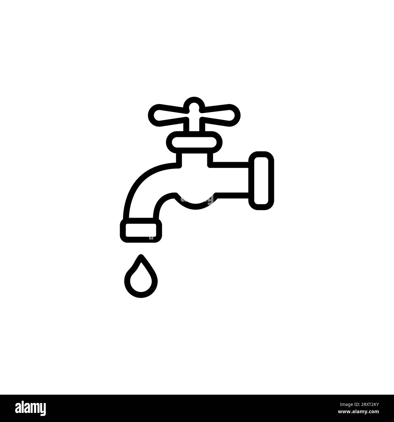 Symbolvektor für Wasserhahn-Kontur-Symbol Stock Vektor