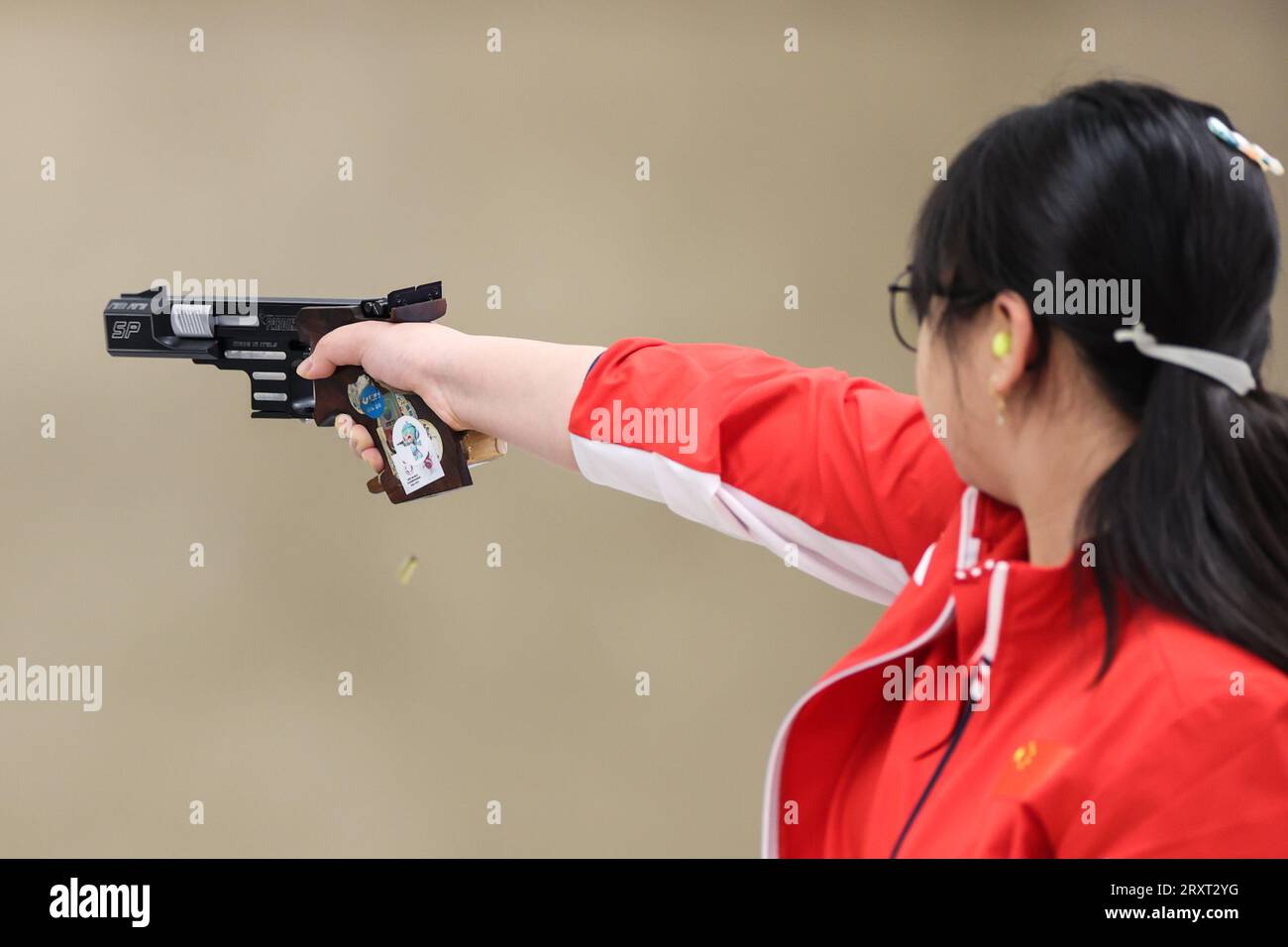 HANGZHOU, 27. September 2023 (Xinhua) -- Liu Rui aus China nimmt am 27 ...