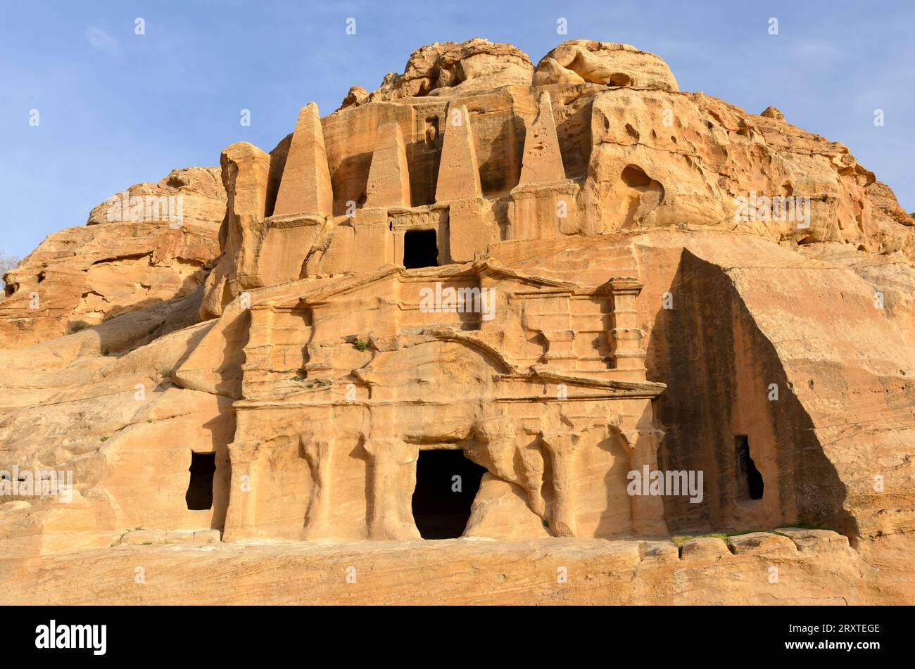 Petra Ruinen, Jordanien Stockfoto