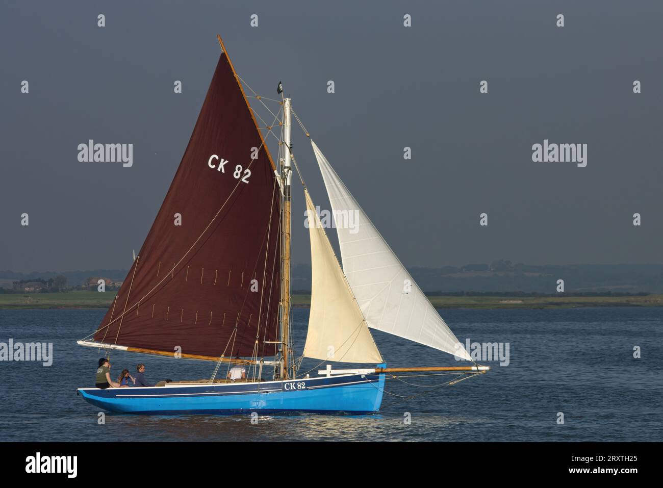 The Oyster Smack Katie, CK82, Blackwater Match, Essex, 2023. Stockfoto