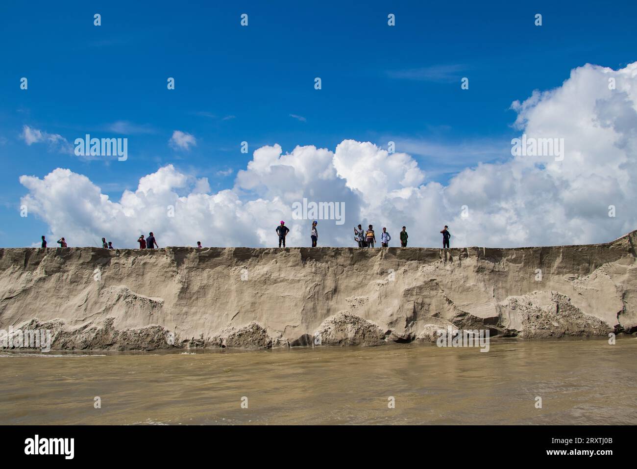 Dieses Bild wurde am 25. Juli 2022 vom Padma River in Bnagladesh aufgenommen Stockfoto