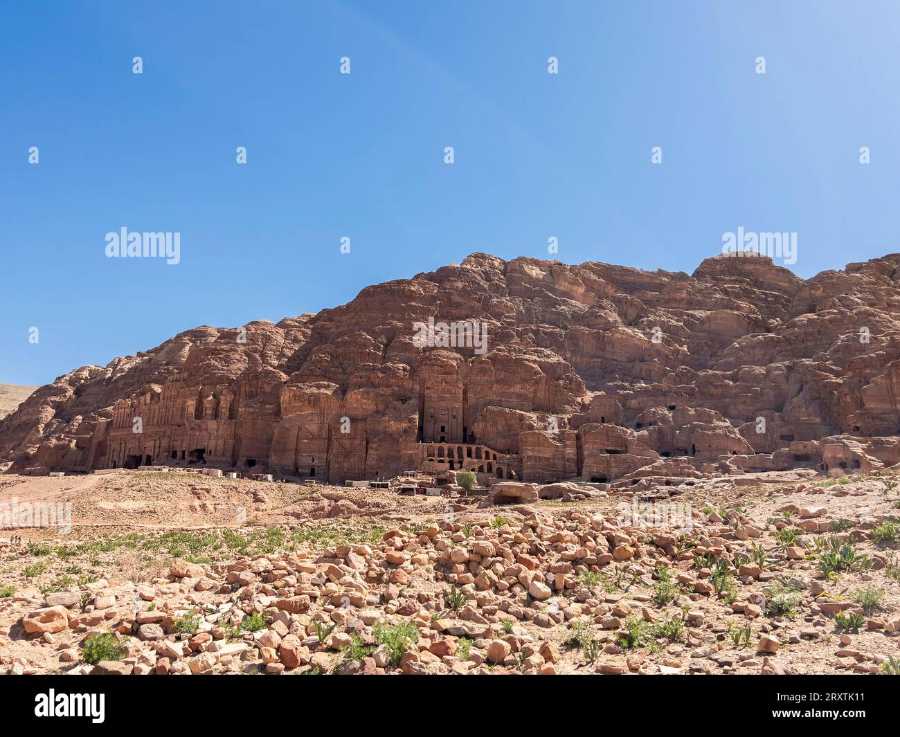 Königliche Gräber, Petra Archaeological Park, UNESCO-Weltkulturerbe, eines der Neuen Sieben Weltwunder, Petra, Jordanien, Naher Osten Stockfoto