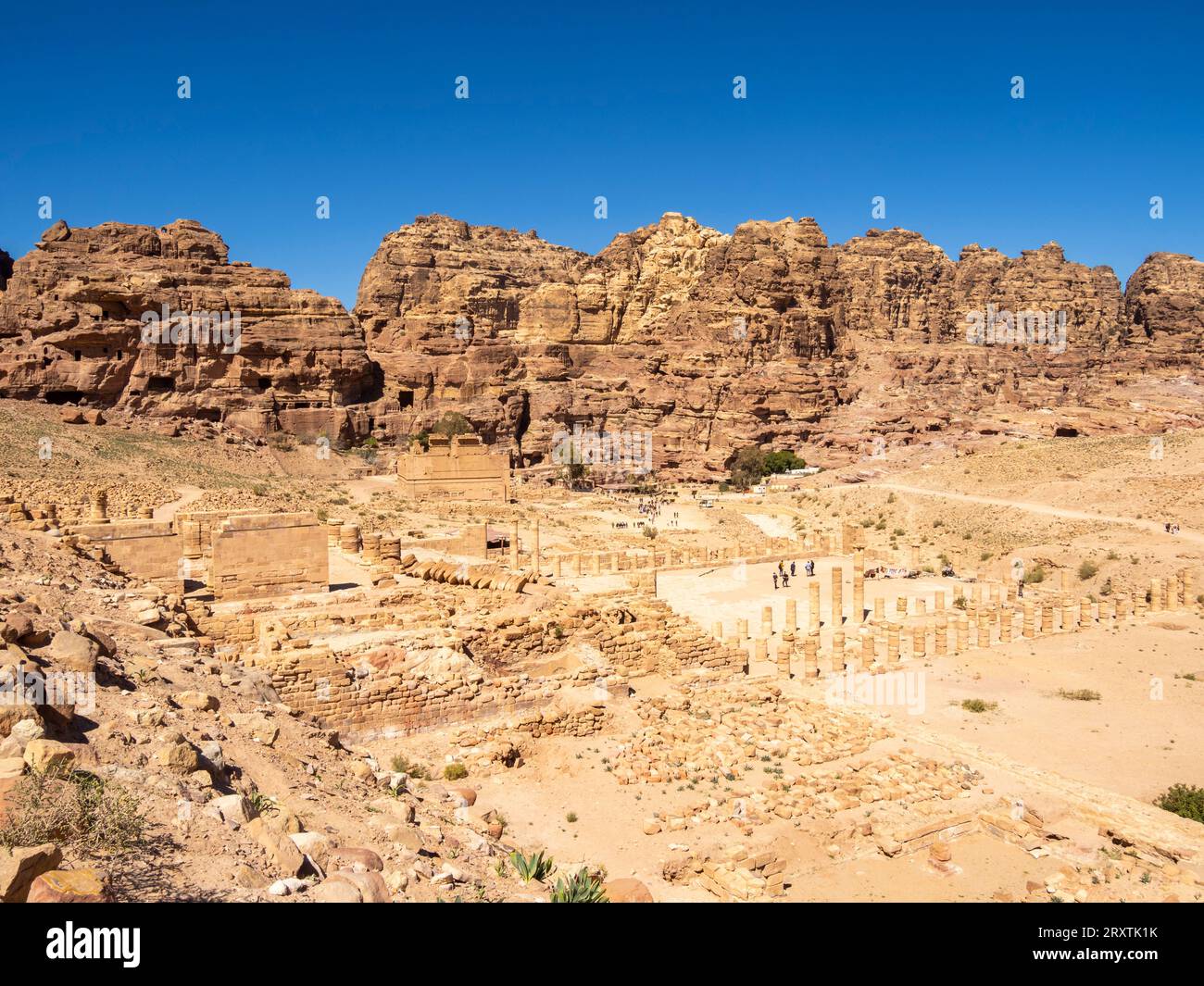 Byzantinische Kirche, Petra Archäologischer Park, UNESCO-Weltkulturerbe, eines der Neuen Sieben Weltwunder, Petra, Jordanien, Naher Osten Stockfoto