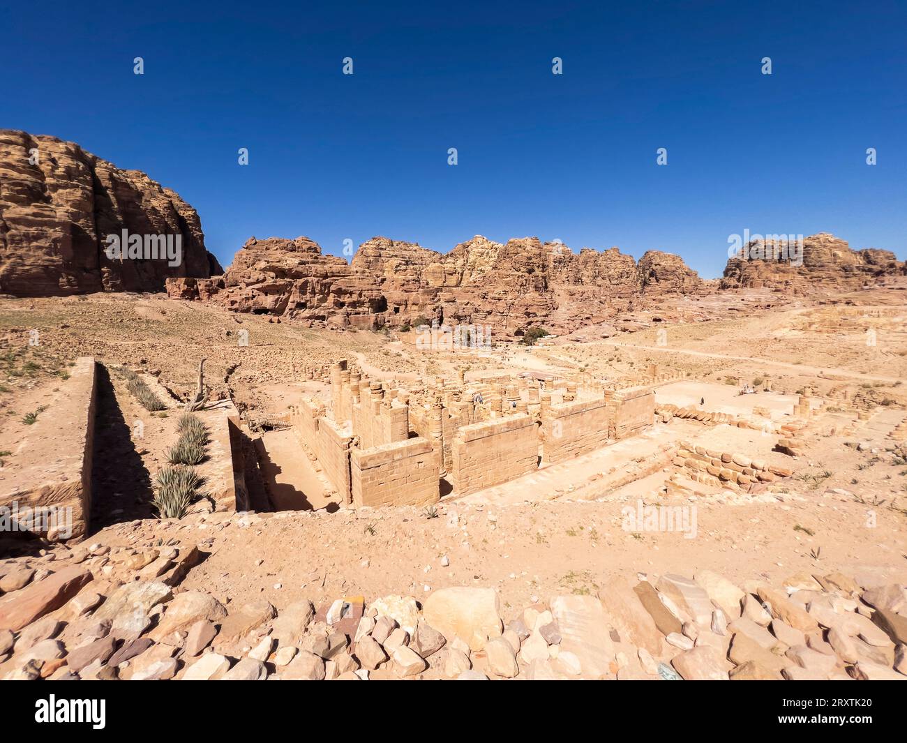 Byzantinische Kirche, Petra Archäologischer Park, UNESCO-Weltkulturerbe, eines der Neuen Sieben Weltwunder, Petra, Jordanien, Naher Osten Stockfoto