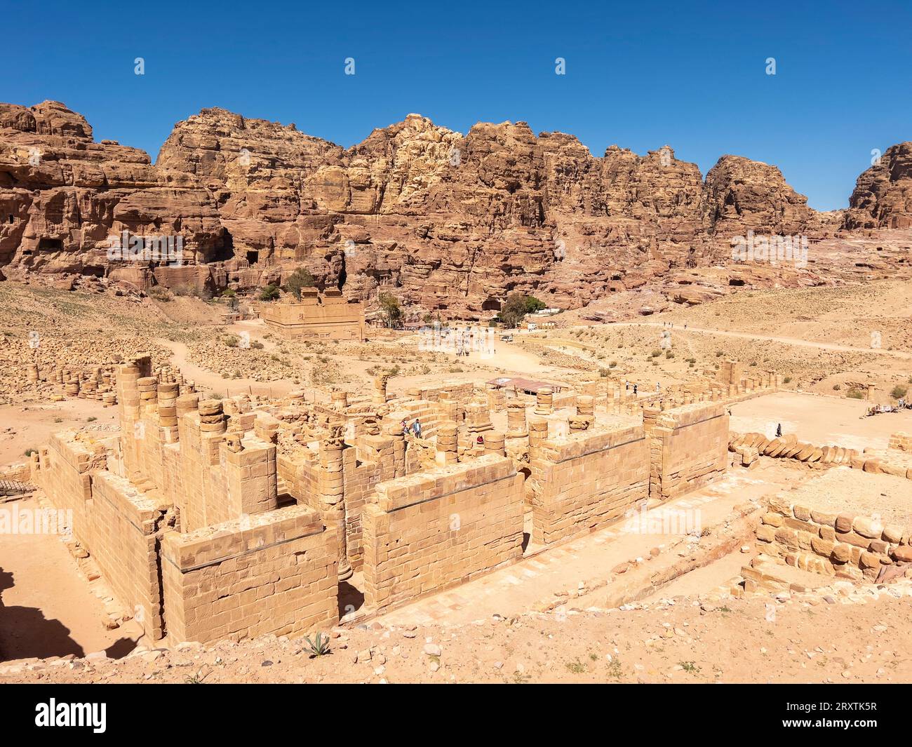 Byzantinische Kirche, Petra Archäologischer Park, UNESCO-Weltkulturerbe, eines der Neuen Sieben Weltwunder, Petra, Jordanien, Naher Osten Stockfoto