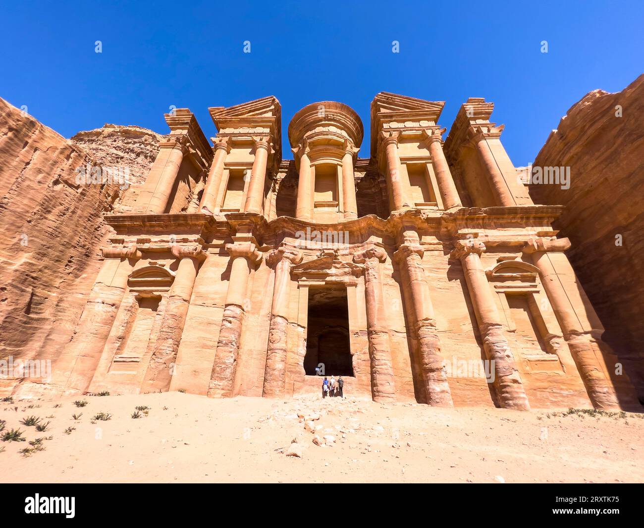 Petra Kloster (Al Dayr), Petra Archäologischer Park, UNESCO-Weltkulturerbe, eines der neuen sieben Weltwunder, Petra, Jordanien Stockfoto