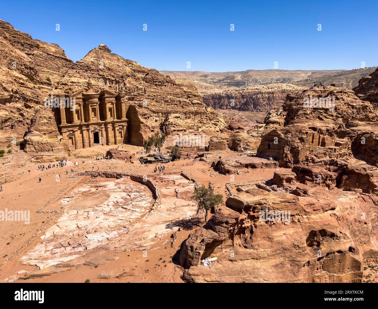 Petra Kloster (Al Dayr), Petra Archäologischer Park, UNESCO-Weltkulturerbe, eines der neuen sieben Weltwunder, Petra, Jordanien Stockfoto