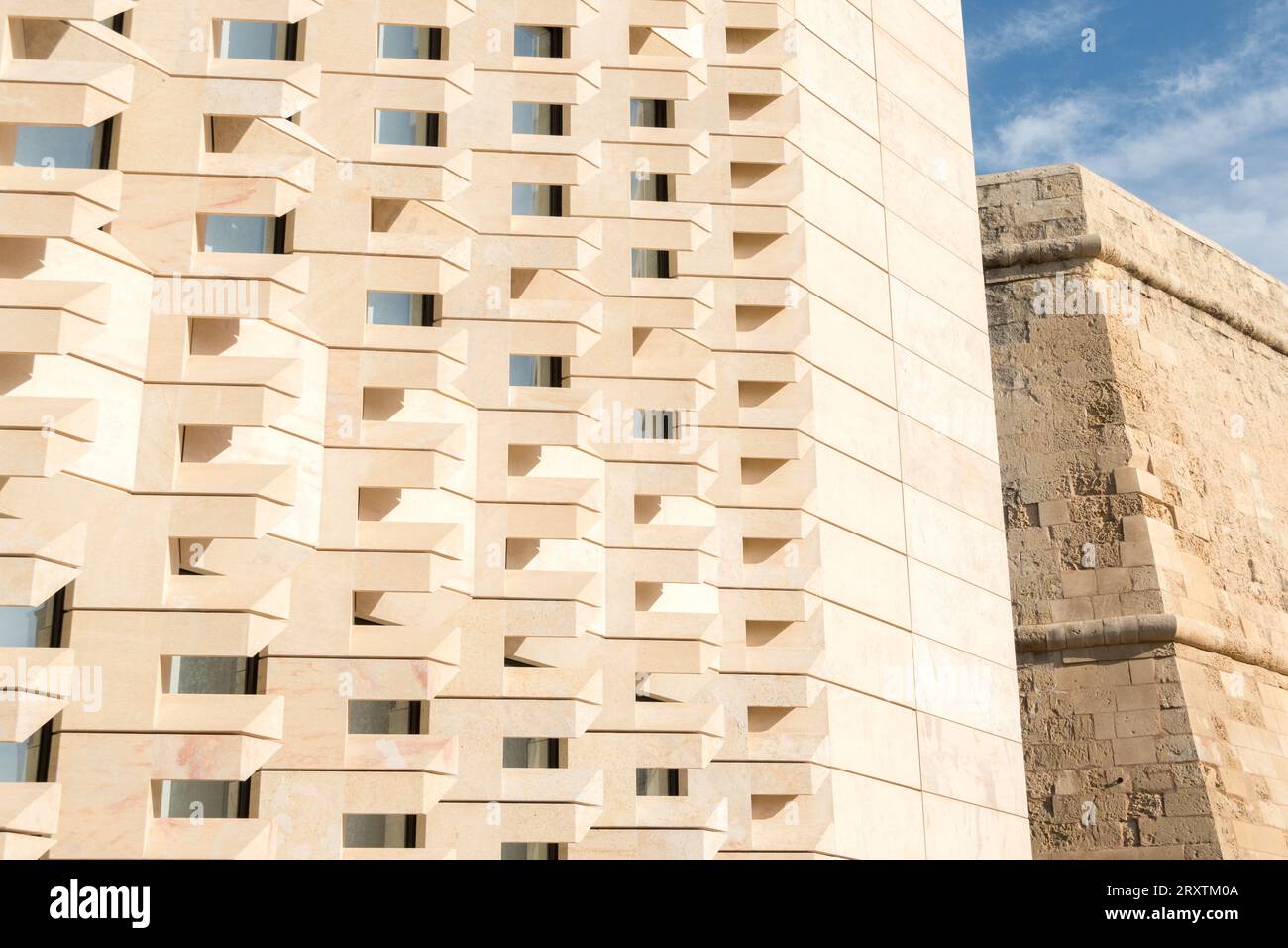 Tradition und Modernität in La Valetta, Malta Stockfoto