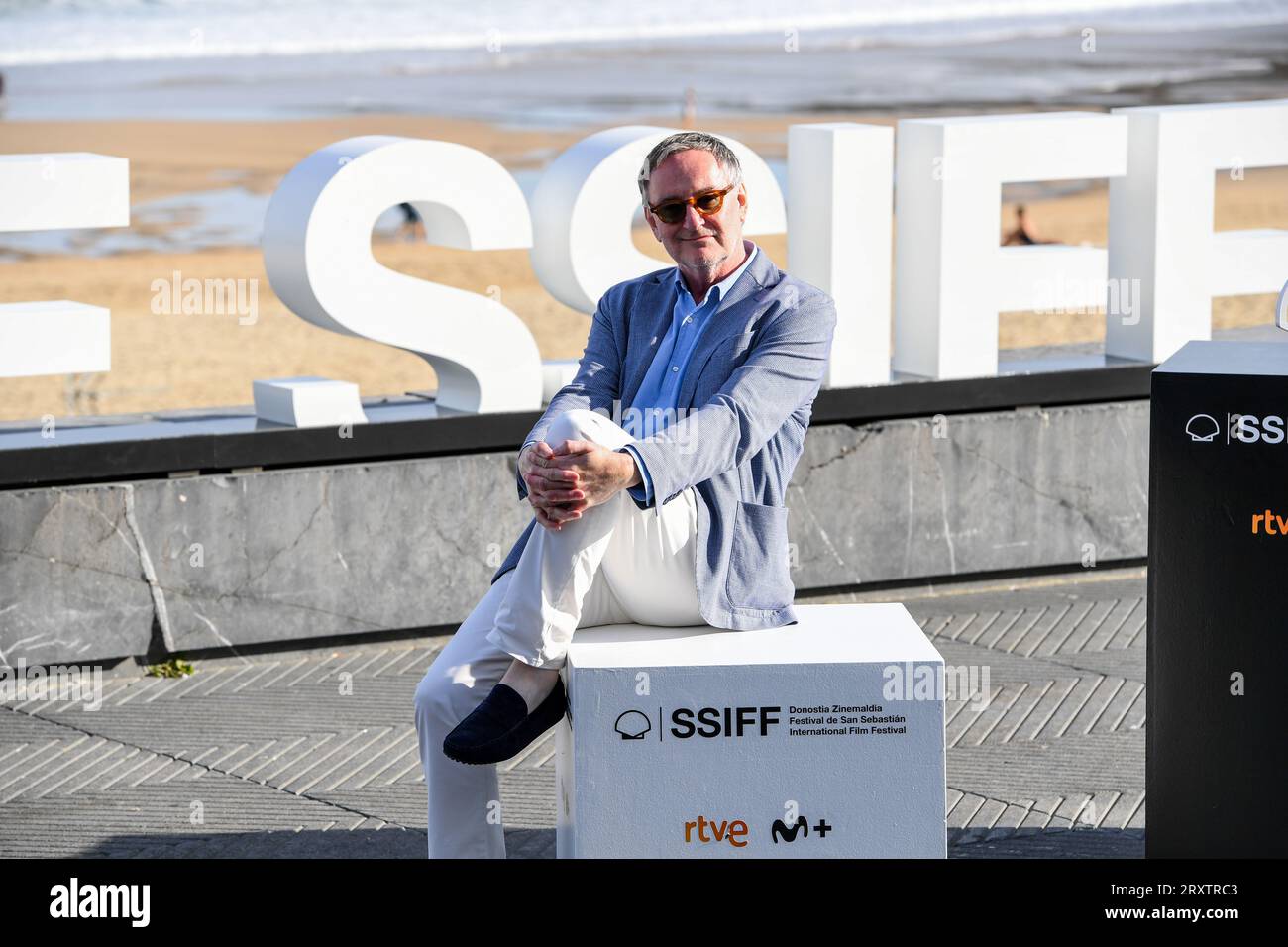 San Sebastian, Spanien. 27. September 2023. Yves Jacques nimmt am 71. Internationalen Filmfestival von San Sebastian Teil. Quelle: Julen Pascual Gonzalez/Alamy Live News Stockfoto