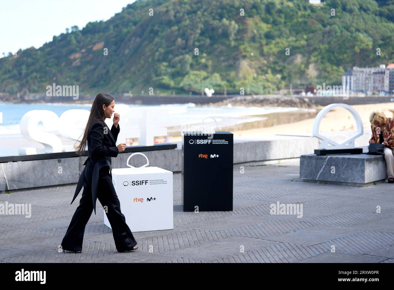 27. September 2023, Madrid, Spanien: Natalia Reyes nahm am 71. San Sebastian International Film Festival am 27. September 2023 im Kursaal Palace in Donostia/San Sebastian, Spanien, an „Camino Superstar“ Photocall Teil (Credit Image: © Jack Abuin/ZUMA Press Wire) NUR REDAKTIONELLE VERWENDUNG! Nicht für kommerzielle ZWECKE! Stockfoto