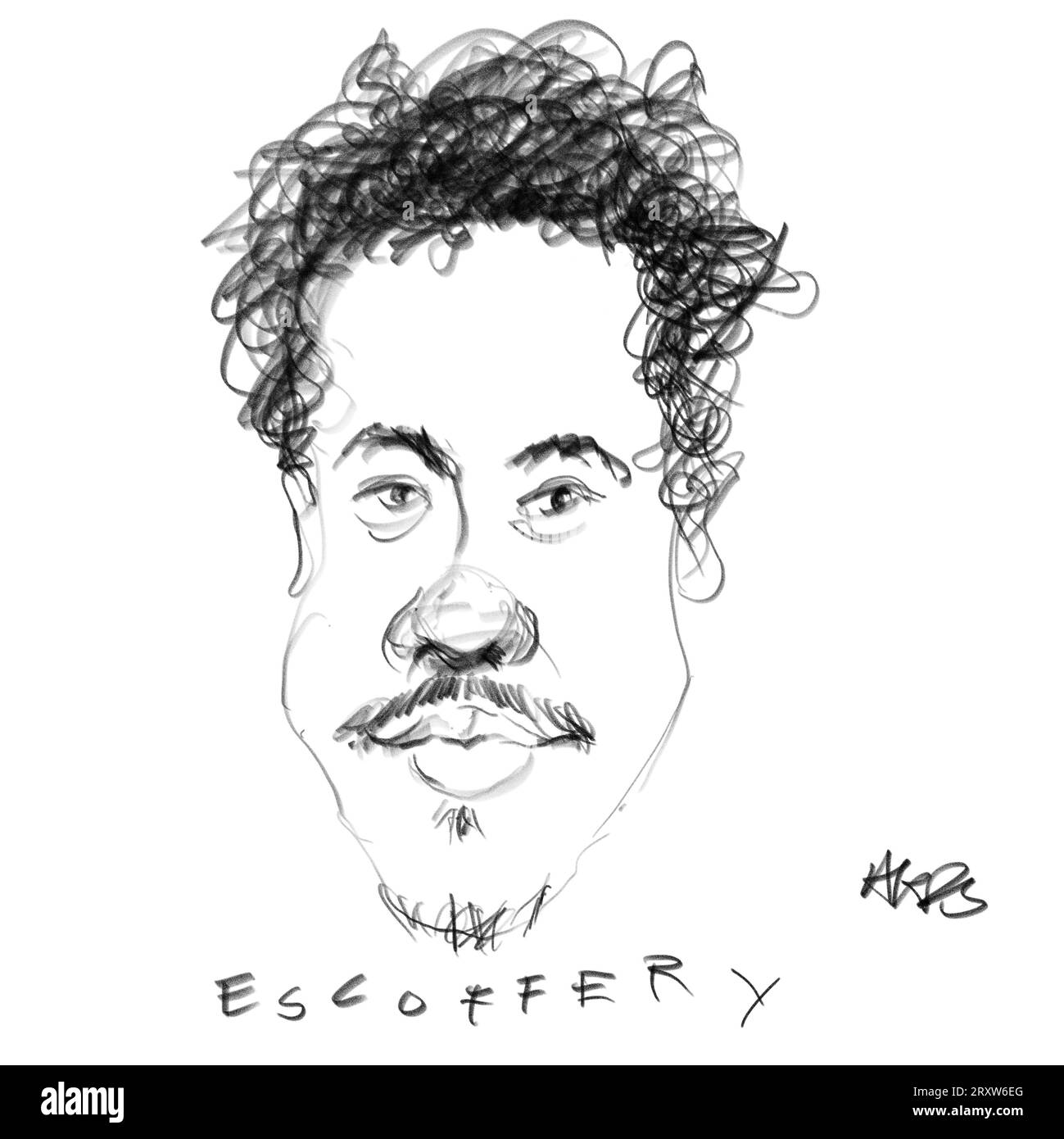Porträt des Autors Escoffery Stockfoto