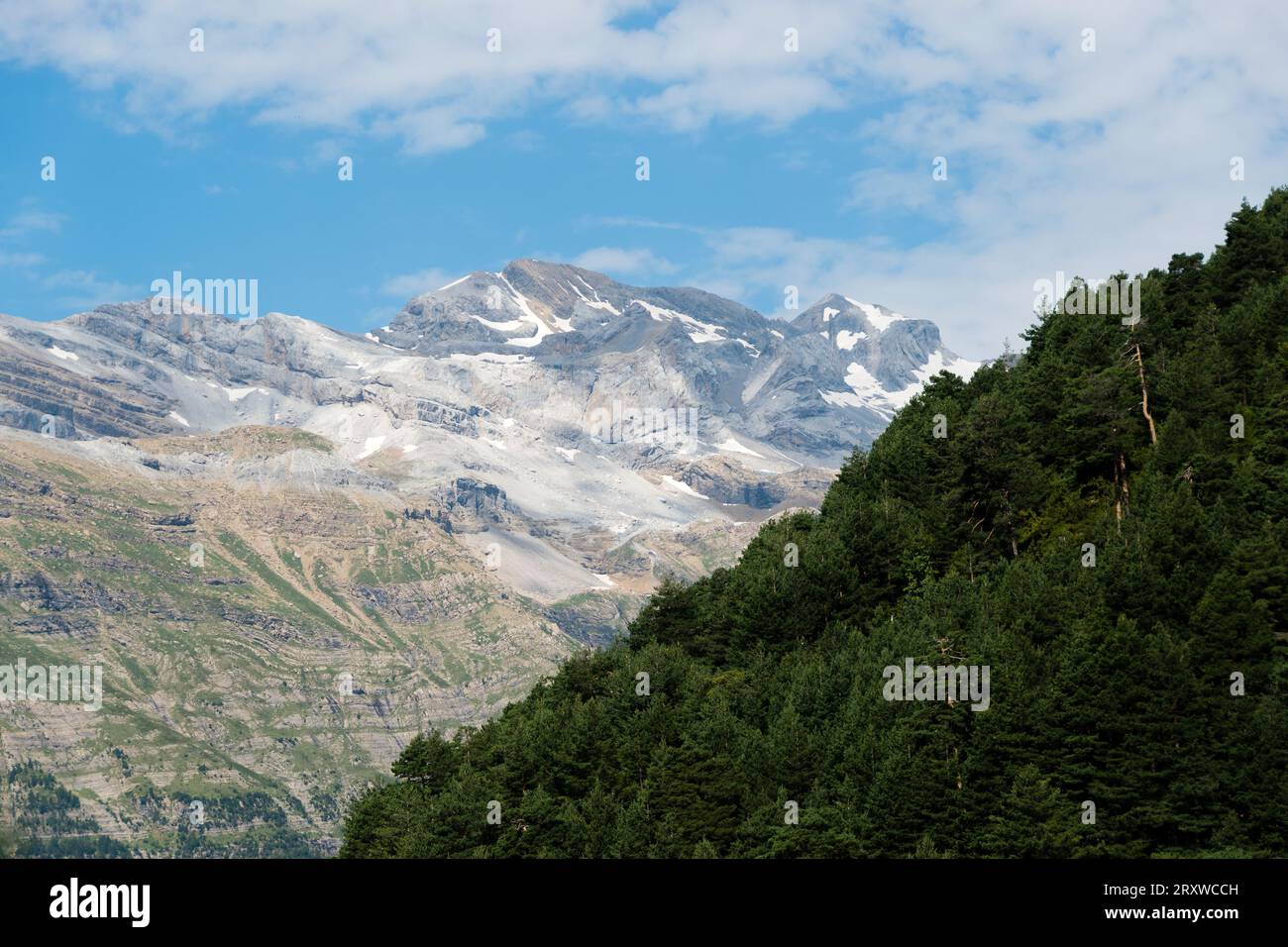 Wunderschöne Aussicht vom Pineta Valley, Spanien Stockfoto