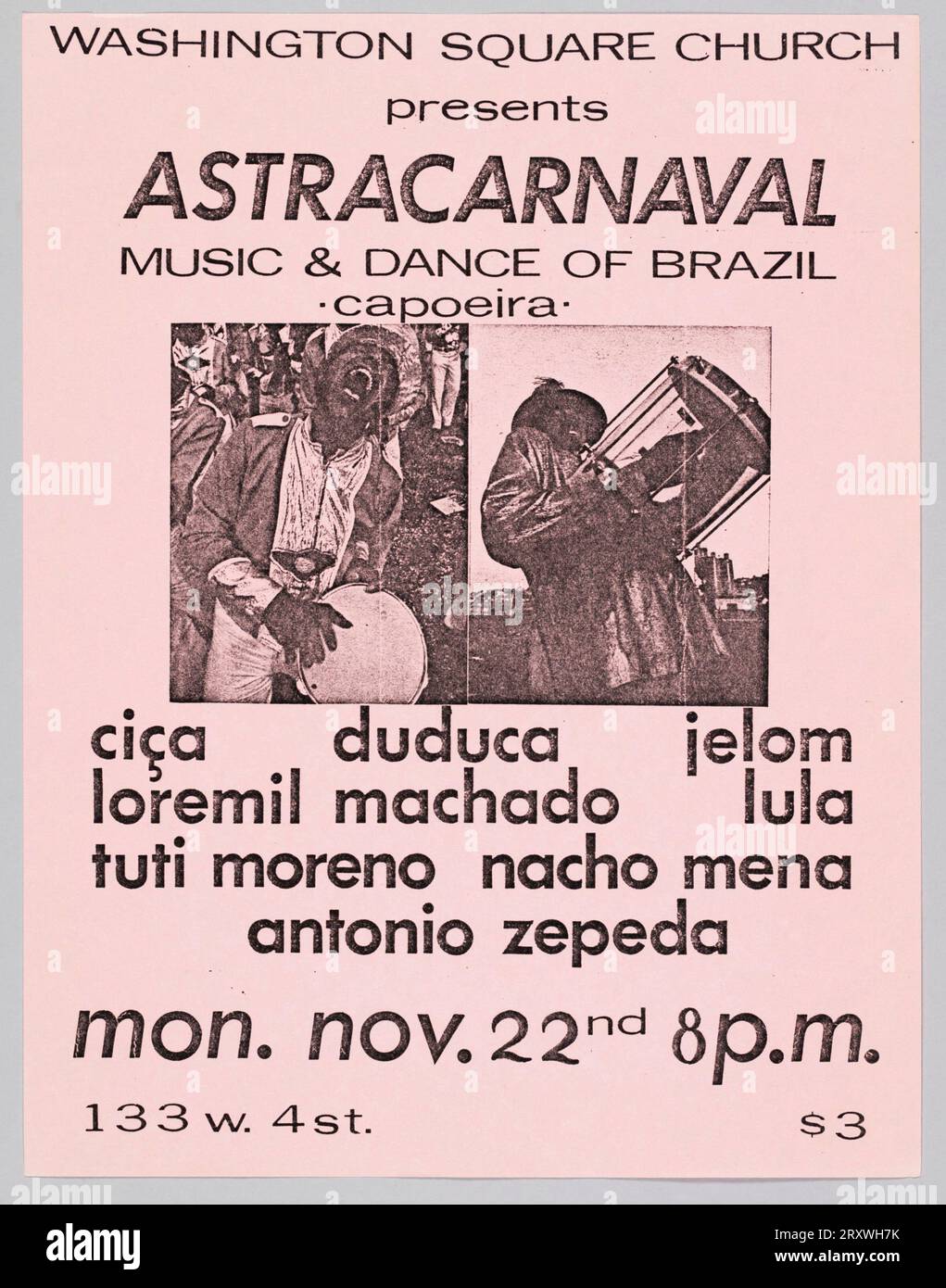 Flyer Werbung Astracarnaval 1976 Stockfoto
