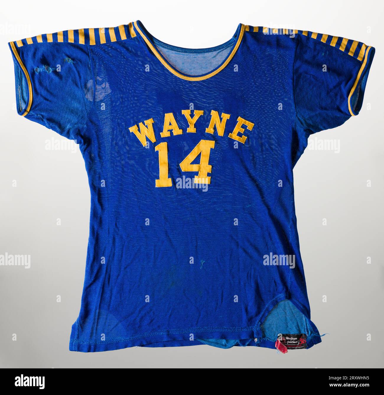 Basketballtrikot für die Lockland Wayne High School 1950er Stockfoto