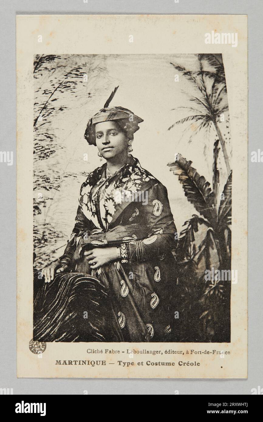 MARTINIQUE - Typ et Kostüm Créole ca. 1920 Stockfoto