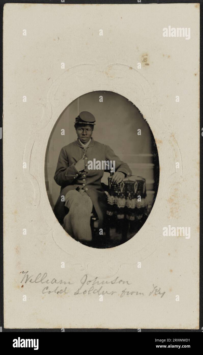 Tintype-Porträt des USCT-Soldaten William Johnson, CA. 1865 Stockfoto