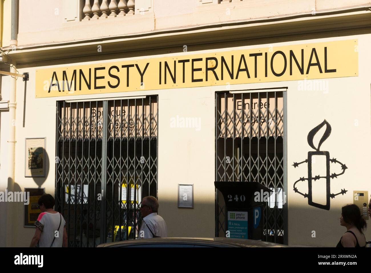 Büro von Amnesty International in Nizza, Frankreich. (135) Stockfoto