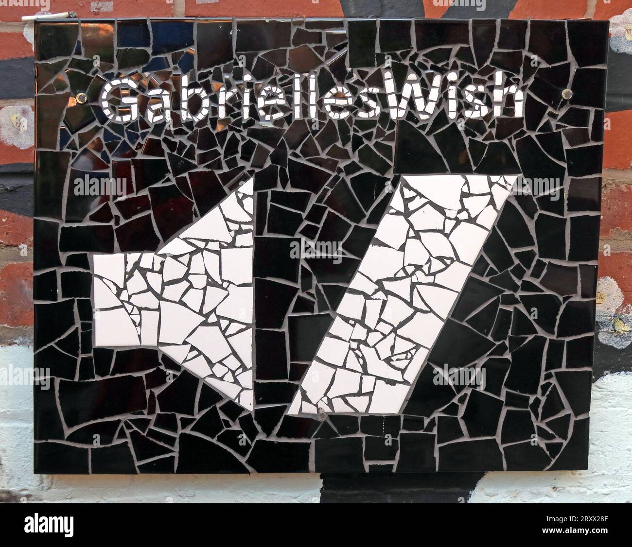 GabriellesWish - Gabrielles Wish Mosaic, in Bar Fringe, 8 Swan St, Manchester, England, UK, M4 5JN Stockfoto