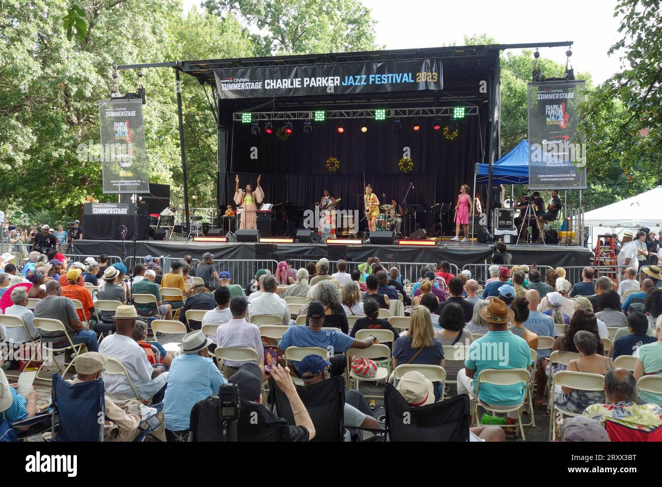 Charly Parker Festival im Tompkins Square Park, East Village, Manhattan, New York, NYC, USA Stockfoto