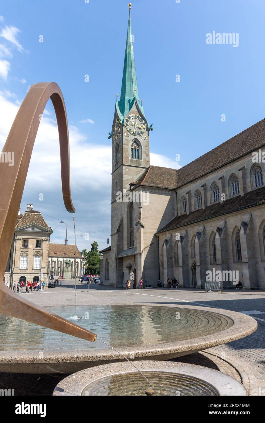 Fraumünster Kirche, Münsterhof, Altstadt, Stadt Zürich, Zürich, Schweiz Stockfoto