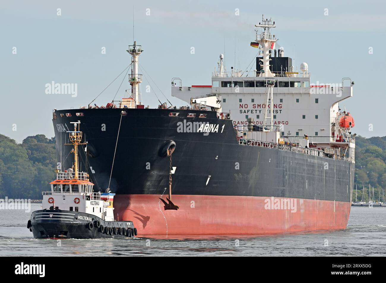 Chemie/Ölprodukte Tanker ARINA 1 Umschlagplatz im Kieler Hafen Stockfoto