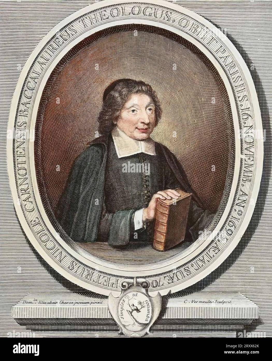 Pierre Nicole französischer Theologe, Moralist, Logiker und Kontroverser, der am 19. Oktober 1625 in Chartres geboren wurde und am 16. November 1695 in Paris starb. Er gilt als einer der wichtigsten Jansenisten. Stockfoto