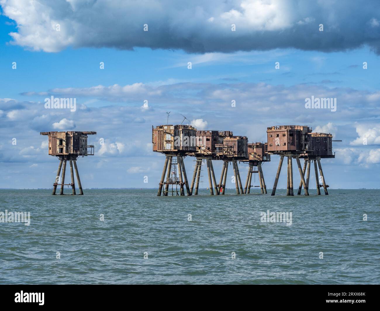 Maunsell Sea Forts im Mündungsgebiet der Themse Stockfoto