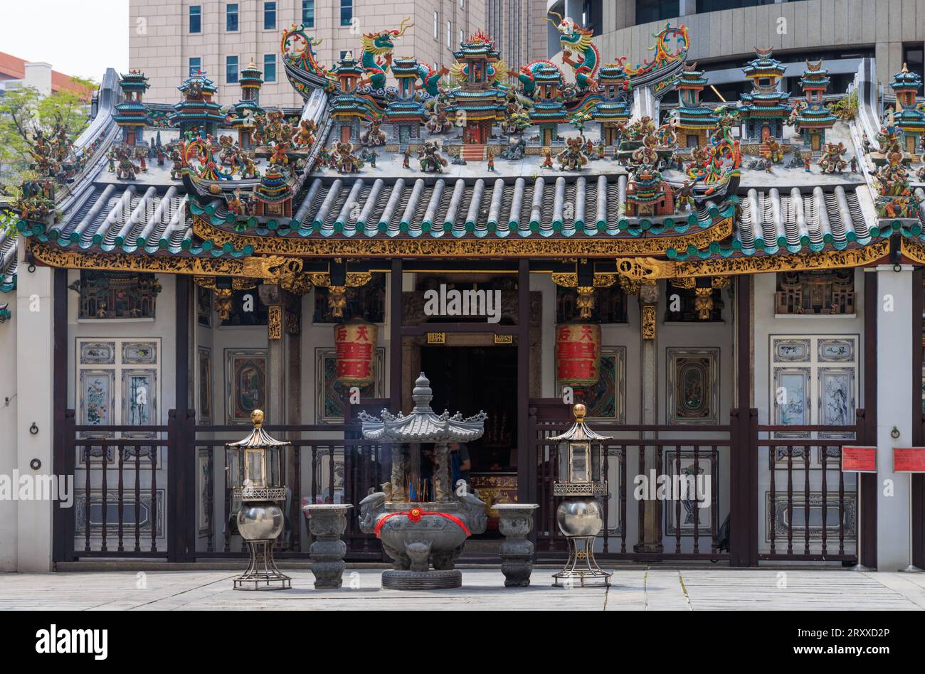 Yueh Hai Ching Tempel, Singapur Stockfoto